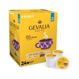 Keurig Coffee Pods K-Cups 16 / 18 / 22 / 24 Count Capsules ALL BRANDS / FLAVORS (24 Pods Gevalia Kaffe - Dark Royal Roast)