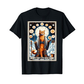 Orange The Ginger Cat Tarot Card Cat T-Shirt for Men Women