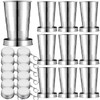 Reallnaive 10 Pieces Collapsible Shot Glasses Stainless Steel Collapsible Cup