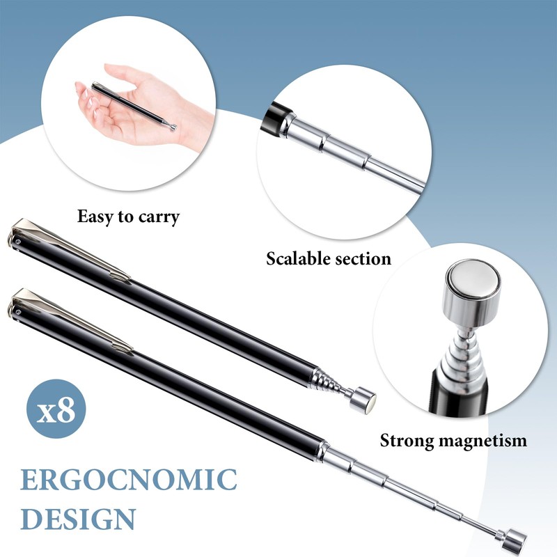 Patelai 8 Pieces Telescoping Magnetic Pick up Tool Grabbers Reacher