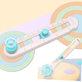 Circle Cutter, Circle Paper Cutter with 4PCS Replacement Blades, Adjustable Any Size 2-20CM DIY Circle Cutters for Crafts, Come with Bottom Blade Guard, Easy Operation and Smooth Cutting (2-20CM)