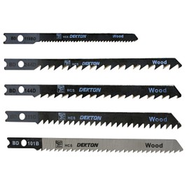 DEKTON DT80915 5 piece Jigsaw Blade Set, 50mm and 75mm