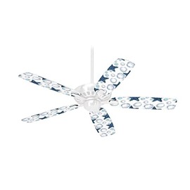 Starfish and Sea Shells White - Ceiling Fan Skin Kit fits most 42 inch fans (FAN and BLADES SOLD SEPARATELY)