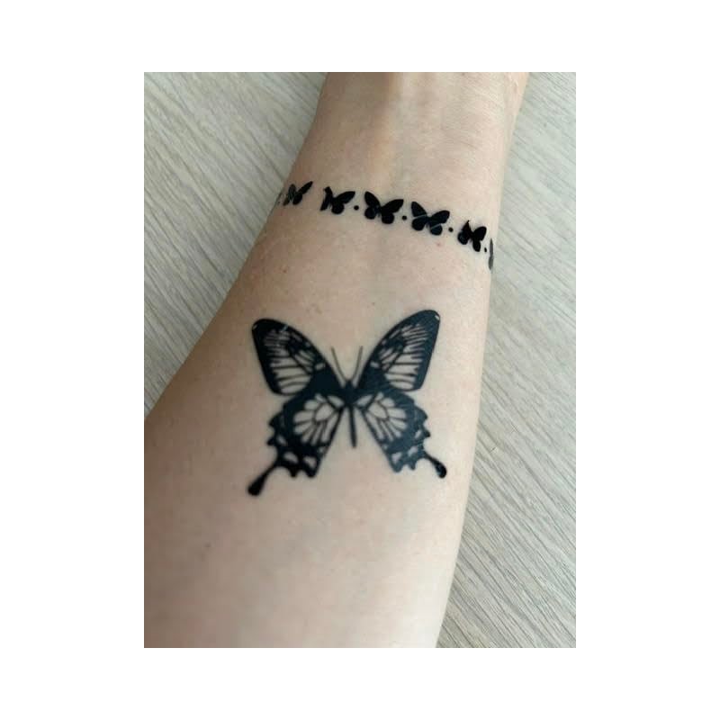BJ022 024 Butterfly Tattoos Temporary Tattoo Dandelion Tattoos 2 Sheets