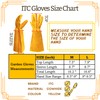 ITC Gauntlet Gardening Gloves Thorn Proof, Heavy Duty Leather Gardening