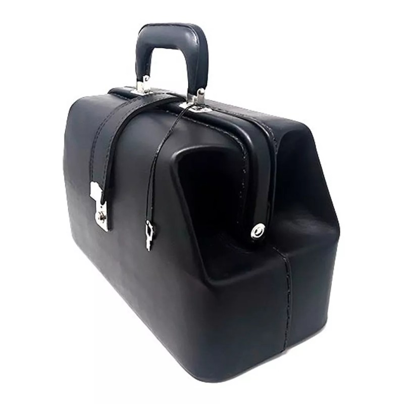 Nacional Maletín Medico Tradicional De Piel Mediano