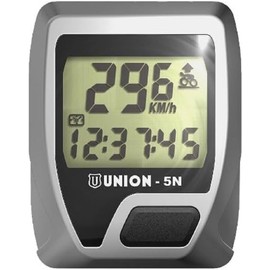Union 5N Cycle Computer with 5 Functions, unisex, gray, 0