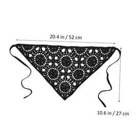 Baluue 6pcs Crochet Hair Scarves for Women Knitted Bandanas Versatile Headscarf for Daily Wear Travel and Styling Easy to Use Hair Accessories