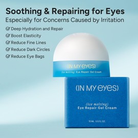 Eye Repair Gel Cream - Under Eye Cream with Caffeine & Lutein, Anti-Wrinkle and Firming, Treatment to Reduce Dark Circles, Fine Lines & Puffiness, 0.5 oz.