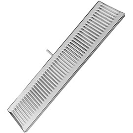 Rattleware Low-Profile Stainless Steel 24" Drip Tray - Perfect for Bars, Restaurants, Homebrew Enthusiasts - Easy to Clean, with Drain, Stainless Steel Drip Tray Works with 2-4 Faucets