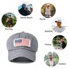INOGIH Women American Flag Ponytail Hat Embroidery Washed-Cotton Messy Bun
