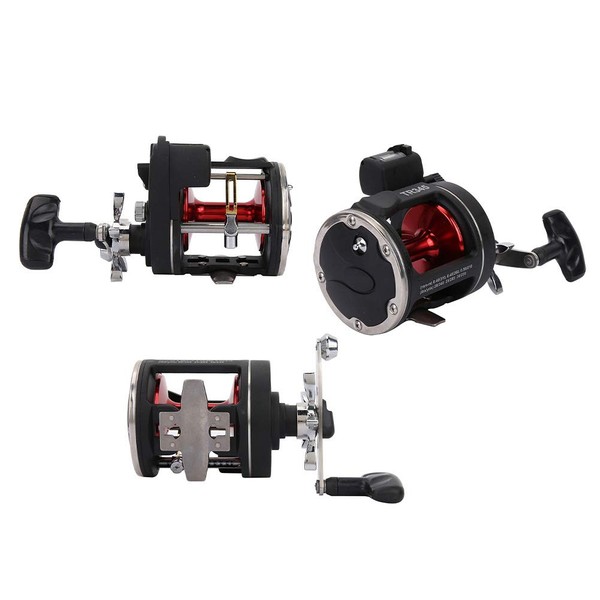 Metal Fishing Reel Wheel with Line Counter for Trolling Salt