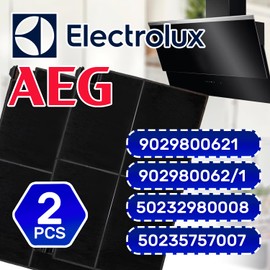 Pack of 2 Carbon Filters for Cooker Hood for 225 x 155 x 21 mm Type EFF55 with Original Code 9029800621 902980062/1 50232980008 50235757007 for Electrolux for AEG - MONTERAL