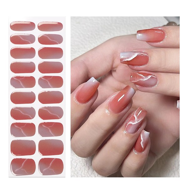 Oauee Semi Cured Gel Nail Strips | 20 Gel Nail