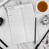 DOURA 24 Hour Daily Planner - Daily Schedule Notepad With