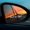 Set 3Pcs Trust in G*d Rear-View Mirror Decal Christian Religious