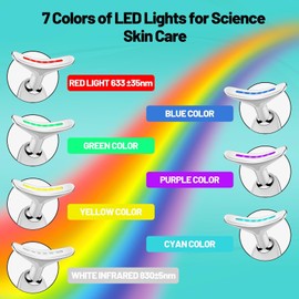 Floverkity 7 Light White Microcurrent Facial Machine for Periorbital Wrinkles Home Use