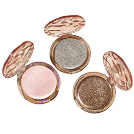 LiangNiShi Creamy Highlights, Luminizer Powder, 3 Colors to Choose from, Fine Pearl, Increase Lustrity, 3D Face, Small Face Makeup, Adhesion & Crumble Resistant (03# Champagne Beige)