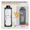 Unikcst Outside Lights with Sensor Mains Powered 240V Black Up