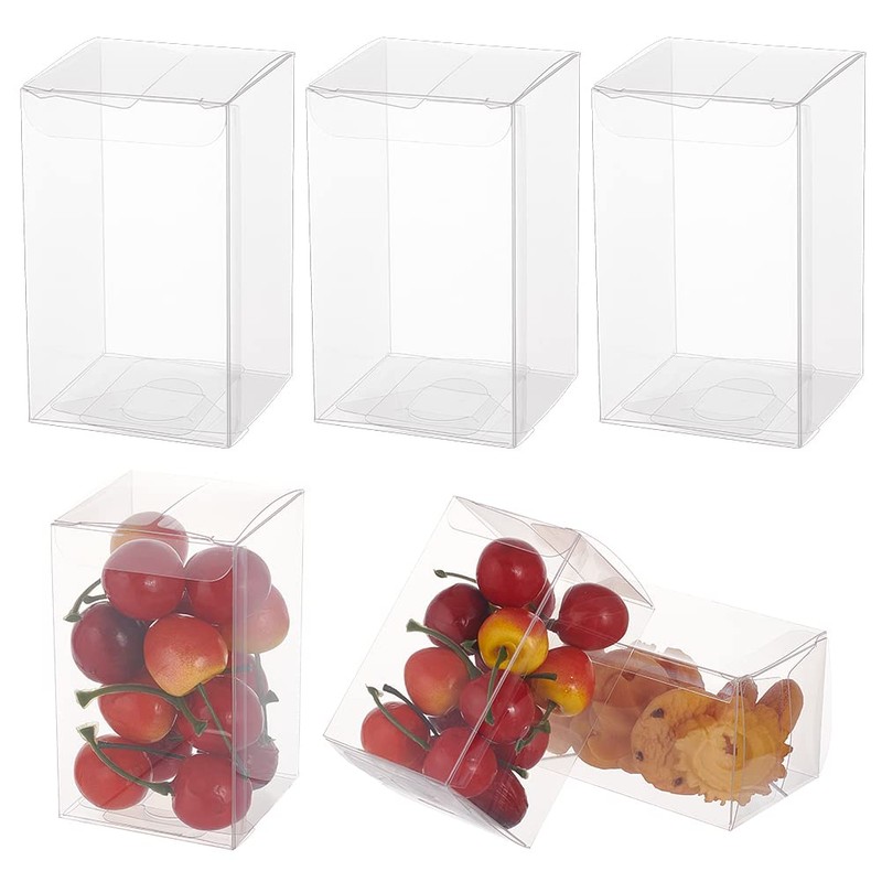 BENECREAT 30 Pcs PVC Transparent Plastic Case, 2.4 x 2.4