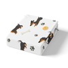 Castle Fairy Cute Dachshund Dog Bed Sheet Twin Size,Ball Bones