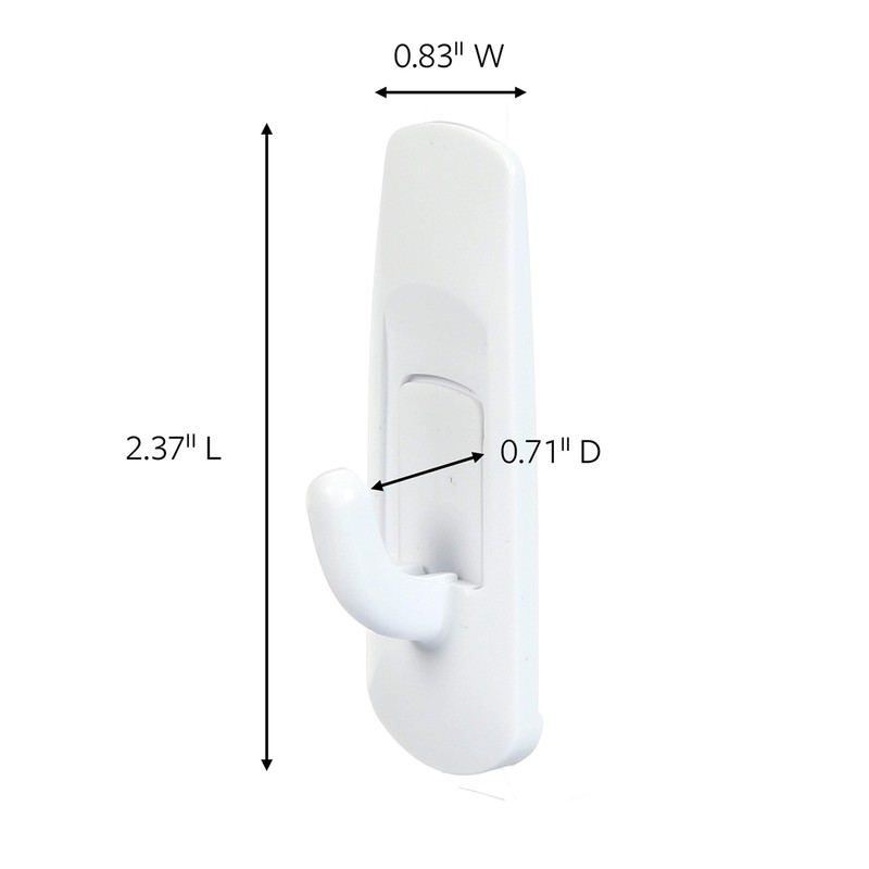 Command Small Utility Hooks, 2-Hook, 6-Pack, Organize Damage-Free