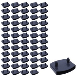 Semetall 60PCS 54mm x 10mm Plastic Bed Slat Cover Replacement Holders Centre Caps for Holding Securing Wooden Slats Bed Base-Black