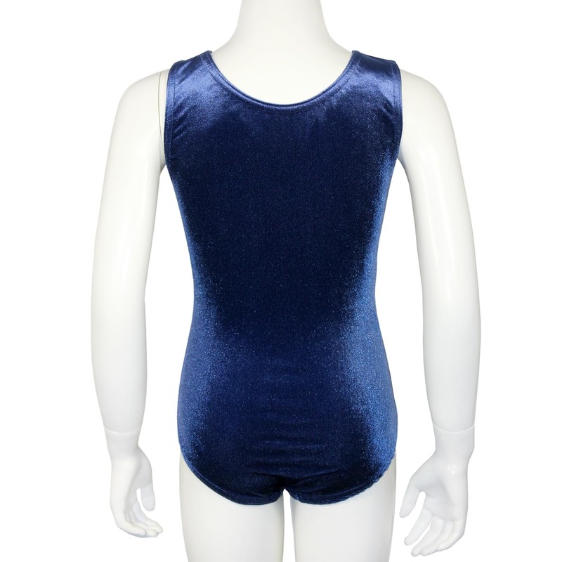 Java Special Velvet & Glitter Lycra Short Sleeve Gymnastics Leotard,
