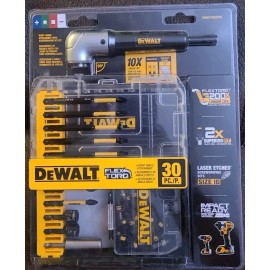 Dewalt DWAFT30SETRA FLex Torq Right Angle Attachment Screwdriving Bit Set 30 PC.