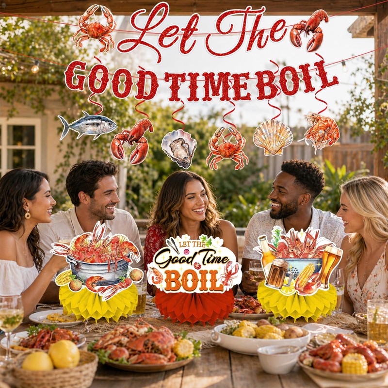 17pcs Seafood Boil Party Supplies - NO DIY