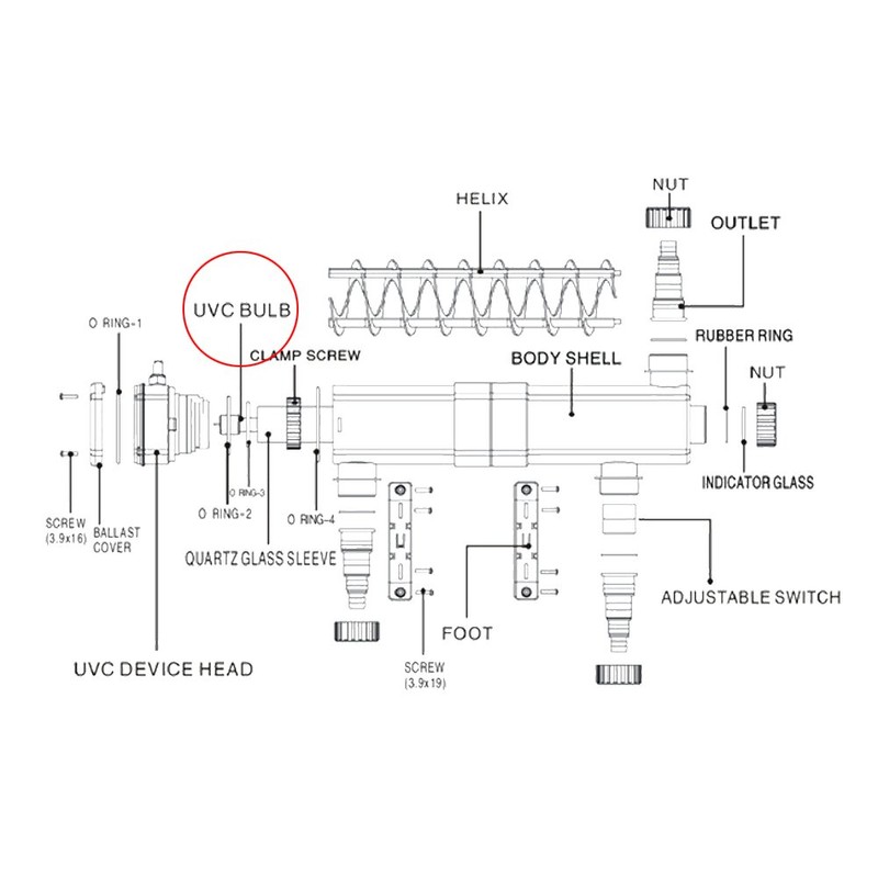 Ersatzteil für SunSun CUV-218 UVC Teichklärer 18 W UVC Leuchtmittel