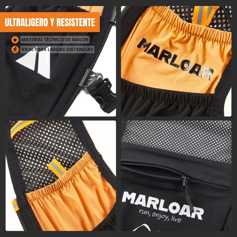 Hydration Vest for Running, Cycling or Trail Running (Black, L)