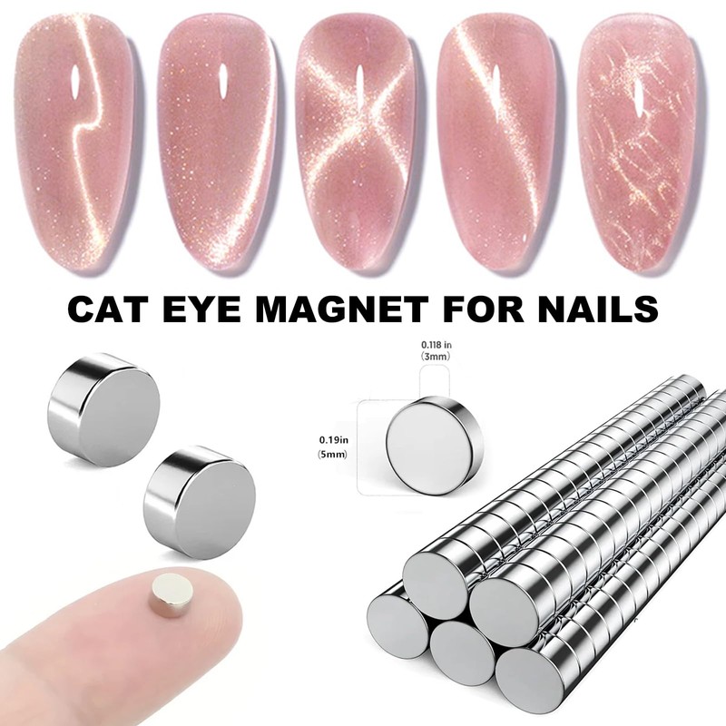 100pcs 5×3mm Round Mini Magnets for Acrylic Nail Clippers, Multi-Use