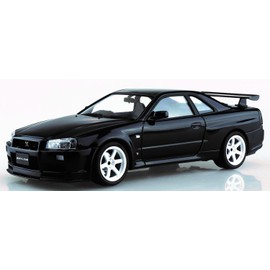 Aoshima 1/24 The ☆ Model Car Series SP08 Nissan BNR34 Skyline GT-R V-SPECII '02 Custom Wheel, Plastic Model