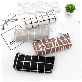 EXCEART 2pcs Student Pencil Bags Canvas Pencil Case Zipper Pencil Pouch Cute Pencil Pouch Large Pencil Case Designer Pencil Case Pencil Cases for Kids Stationery Pouch Child Storage Coin