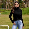 Bgklfeo Women's Turtleneck Ribbed Pullover Fashion Long Sleeve Knit Sweater