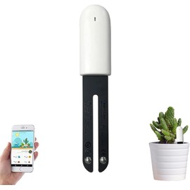 4-in-1 Plant Moisture Meter Watering Indicator, Intelligent Soil Tester Automatically Monitors Plants Moisture/Light/Fertility / Temperature Level, for Mijia App (1 Pack)