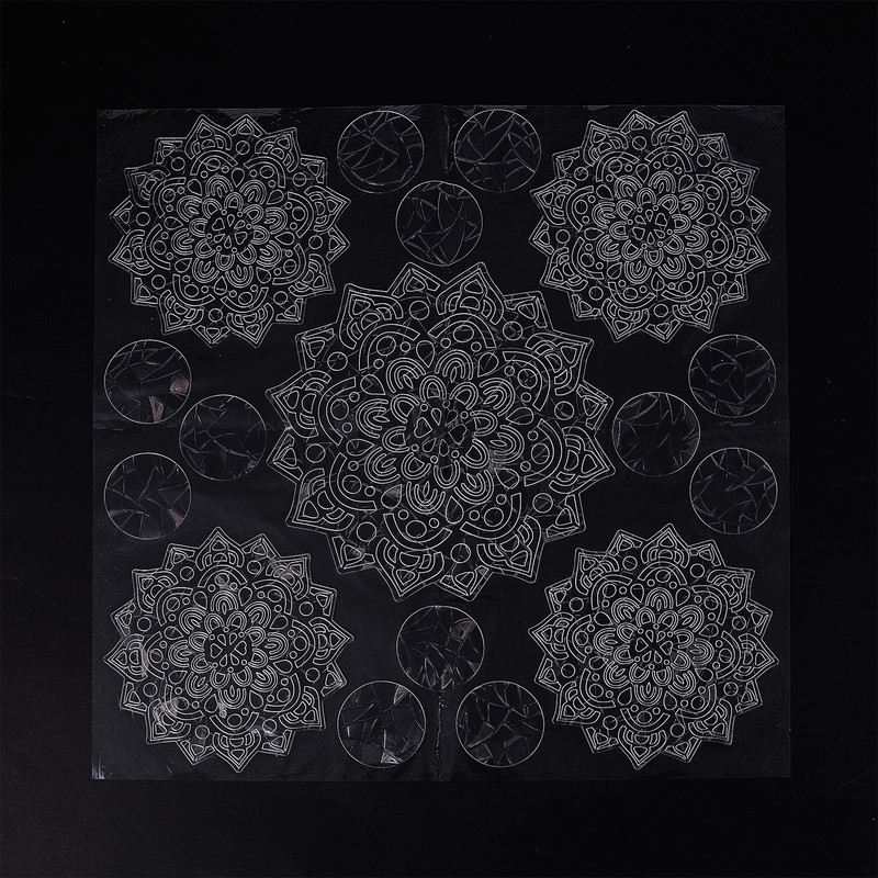 17 PCS Mandala Window Clings for Glass Windows, Big Mandala