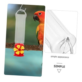 Levemolo 1 Set Hanging Plastic Bird Feeders Durable Garden Bird Feeder Supplies with Cleaning Brushes Hooks Easy to Use Weather Resistant