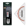 FABER-CASTELL 205067 Exam Pencil Set with Set Square 14 cm,