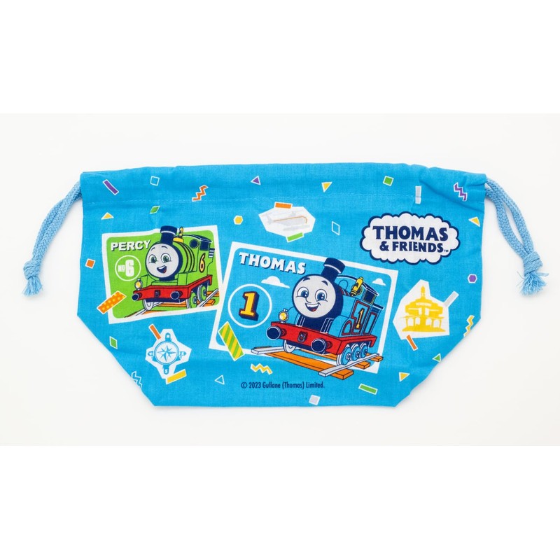 OSK Thomas the Tank Engine Drawstring Lunch Bag, Blue [KB-1]