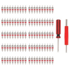 Aramox Herramienta de ExtraccióN de VáStago de VáLvula, Juego de Herramientas de NúCleo de VáLvula con 100 NúCleos de VáStago de VáLvula, 2 Piezas de Herramienta de ReparacióN de VáLvula de NeumáTico