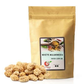 NY SPICE SHOP White Dried Mulberry – 3 Pound All Natural & Sun-Dried Mulberries - Delicious Gluten Free Non GMO Vegan Snacks - Healthy Berries, Superfood, No Sugar Added Berry, Healthy and Nutritional
