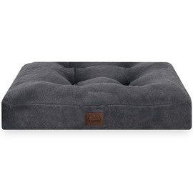 Plush Calming Dog Crate Beds for Dogs, Washable Dog Bed, Fluffy Dog Sleeping Mat, Comfy Anti-Slip Pet Kennel Pad, Anti-Scratch Pet Kennel Pad (Dark Gray, Medium 27,5" L x 19,6" W x 4.7" Th)