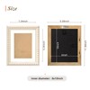 BWPFRAME 8x10 Picture Frame Matted to 5x7, Modern Style, Solid