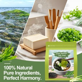 7oz Dried Miso Soup Mix – Instant Dried Wakame Seaweed, Freeze-Dried Tofu & Green Onion Base for Ramen, Udon, Noodles, Stews, Camping Meals, Vegan, Japanese Soup Kit