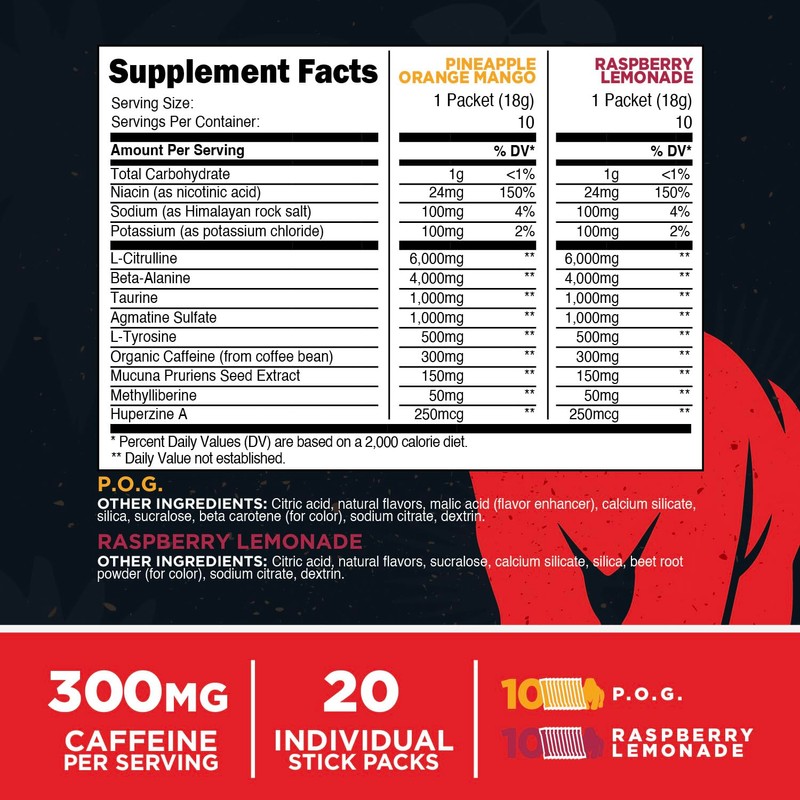 Primal Purge Xtreme Pre-Workout Variety Pack, Pineapple Orange Guava (POG)