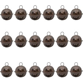 18 Tin Bell, Christmas Bell, Retro Pumpkin Shaped Decorative Bell, Cute Bell, Event, DIY, Crafts, Amulet, Bell, Collar Bell for Pets, Accessories, Gift, Christmas Tree, Festive Outdoor Hanging, Sleigh