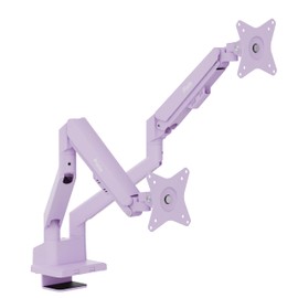 Pixio PS1D Wave Purple Dual Monitor Arm Stand Desk Mount - Fits up to 32 inches Monitors and up to 19.8lbs. VESA Compatibility and Integrated Cable Management