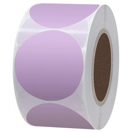 Color Label Stickers, Light Purple, Round, 1.97 inches (50 mm), 500 Sheets, Large Capacity, Round Stickers, Circular Stickers, Roll, Office Supplies, Office Use, Large Size, Round Stickers, 1.97